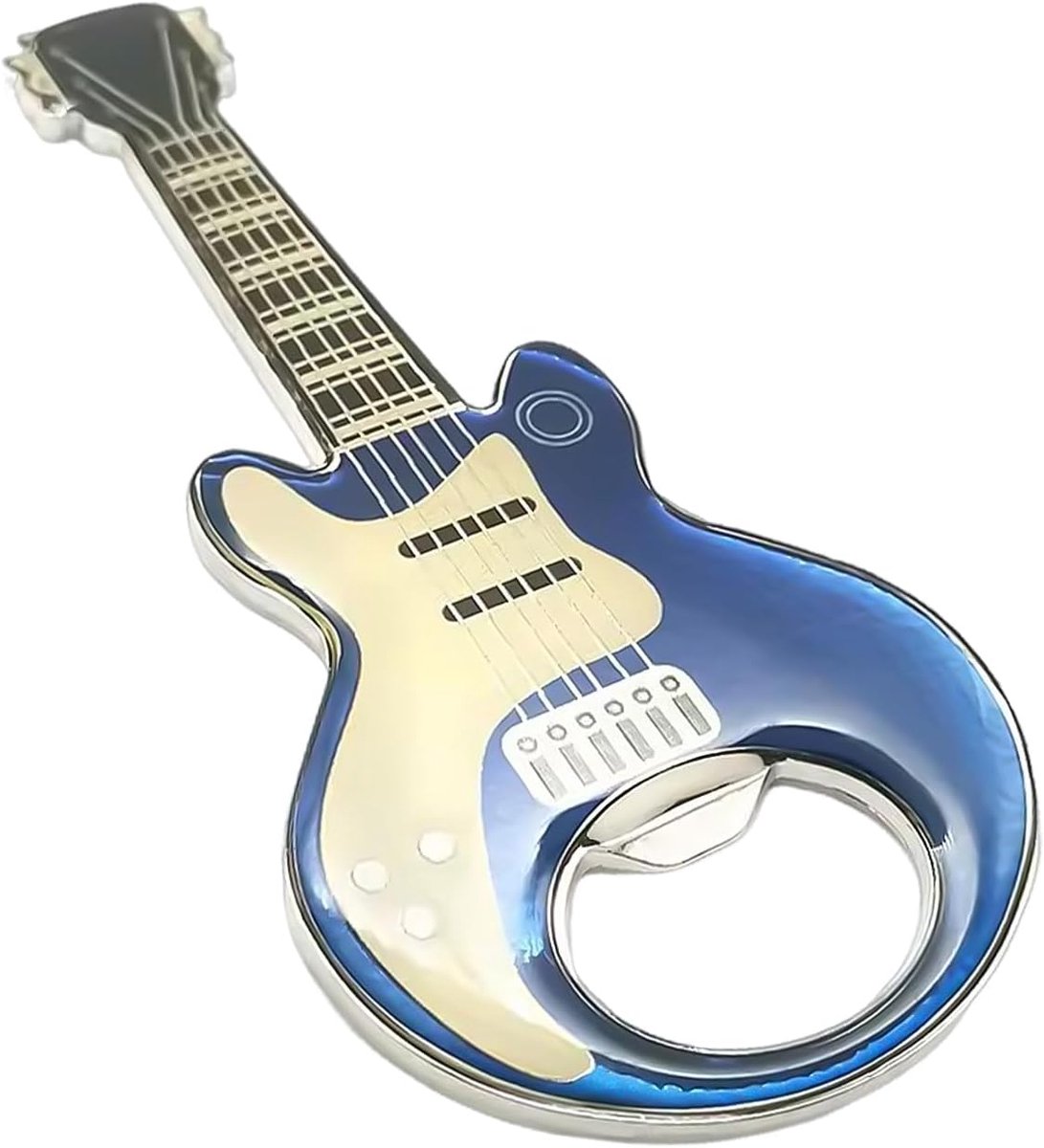 1 stuk gitaarflesopener, magnetische flesopener, creatieve flesopener, geschenkflesopener, metalen flesopener