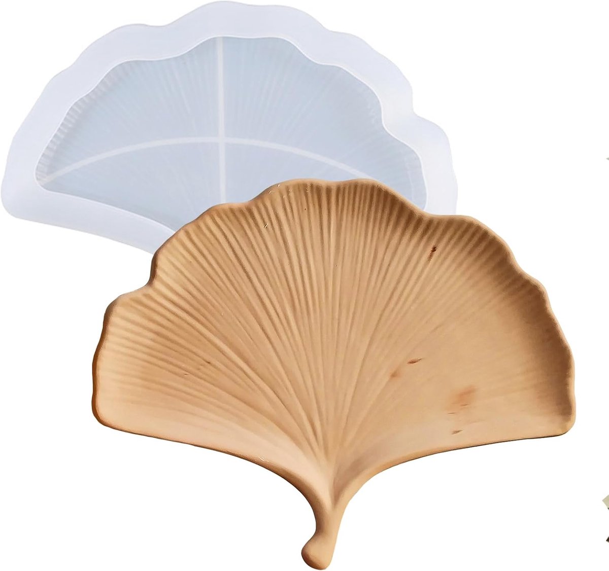 Ginkgo Leaf Siliconen Dienblad voor Epoxyhars Bladeren Vorm Hars Mold Container Sieraden Plaat Trinket Houder Display Opslag Schotel voor Hars Beton Craft Ornament