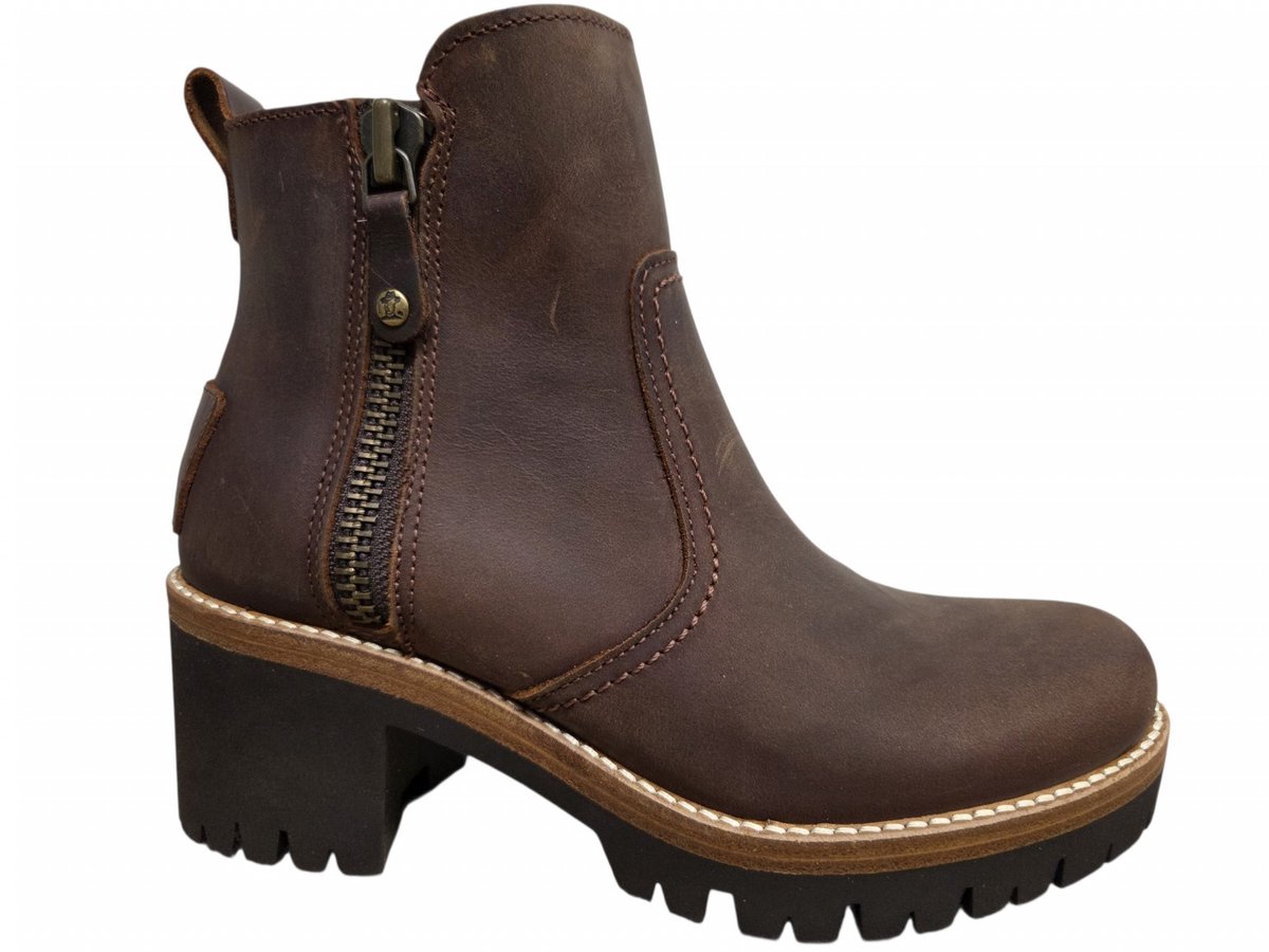 Panama Jack Pauline B10 Napa Cuero Bark Boots Bruin Gevet Leer Dames - Bruin - 40
