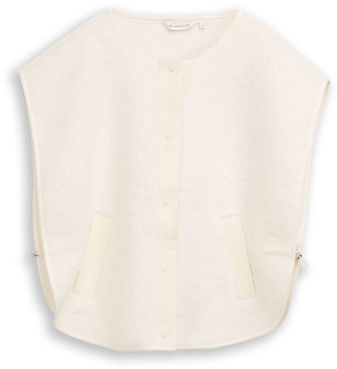 Tom Tailor - Cape-achtig teddyvest - Maat XL - Whisper White