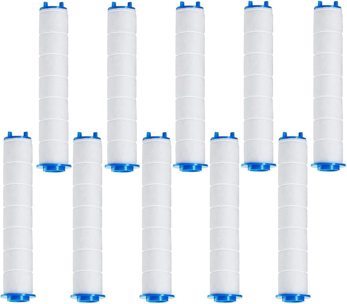 10 Stuks Douchefilter van Katoen, Verwijderbaar Handdouchefilter voor Schoon Water en Vermindering van Chloor en Onzuiverheden