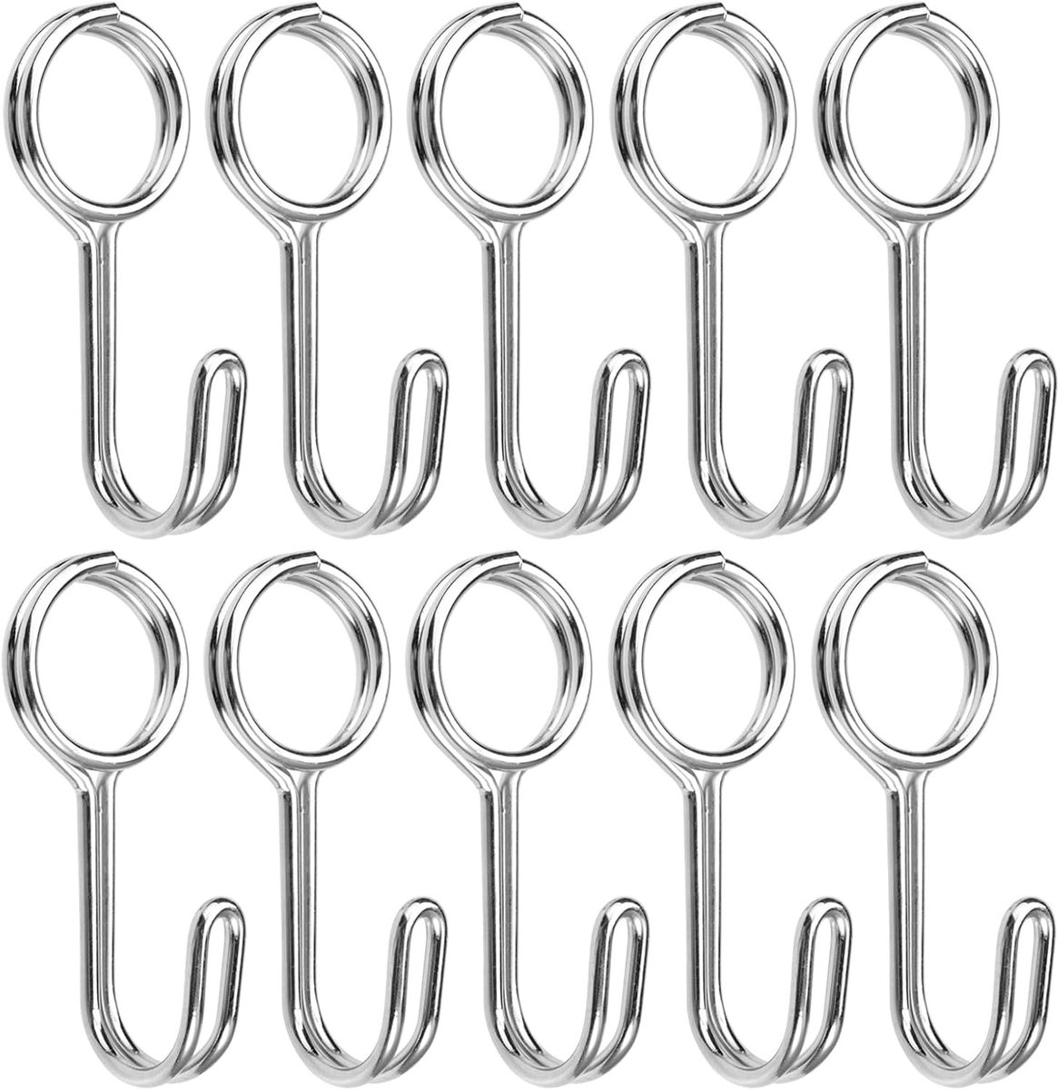 10 Stuks Rvs Spiraalhaken en Touwhaken - Universele Tensioners voor Zeil, Aanhangwagen, Boot en Fiets
