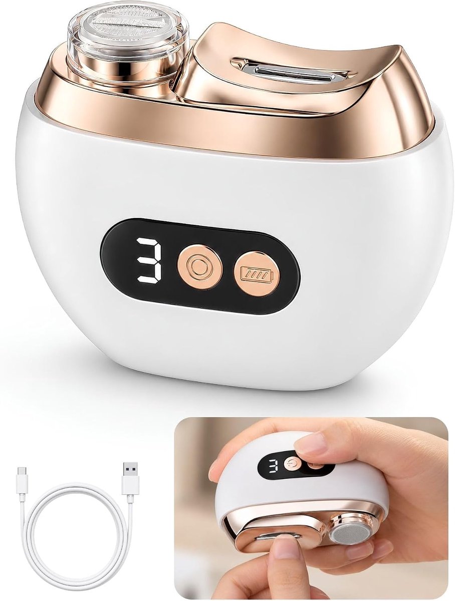 Professionele Elektrische Nagelknipper - 3 Standen & USB Oplaadbaar - Automatische Trimmer met Polijstkop & LED - Voor Vingers & Tenen - Stil & Comfortabel - Eenvoudig te Gebruiken - Perfect voor Thuis & Reizen - Polijstfunctie - Wit