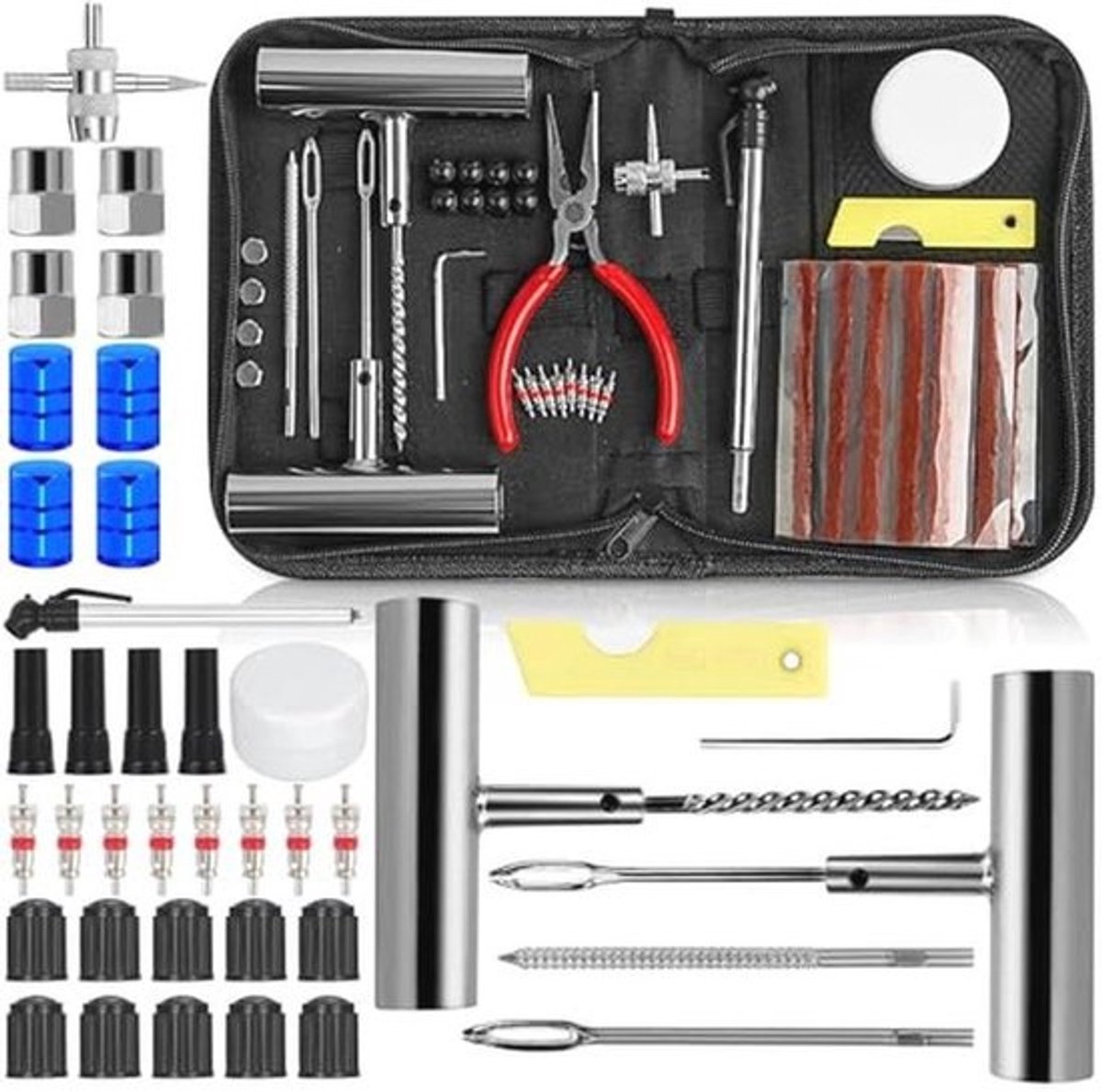 82-delige universele bandenreparatieset voor auto, fiets en motor