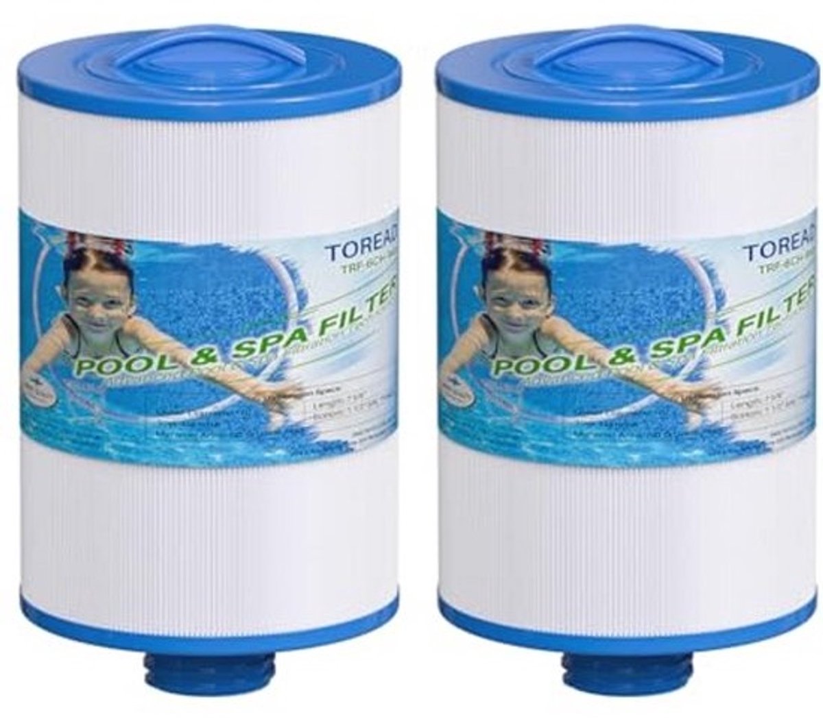 Vervangend Spa- en Zwembadfilter 1 1/2" SAE Draad, 2 Stuks