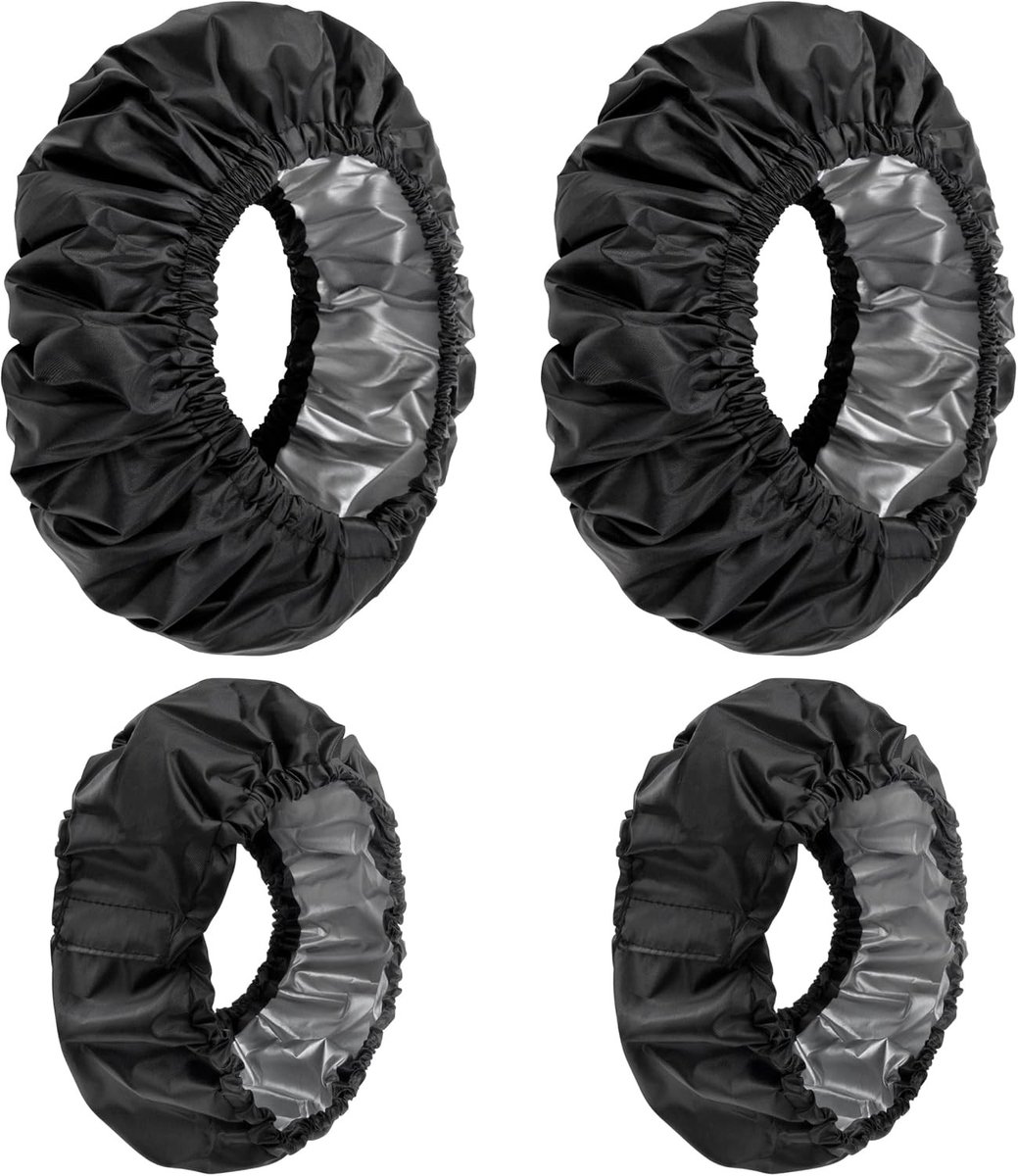 Waterdichte Wielenhoes voor Kinderwagens - Set van 4 Stuks, Bescherming tegen Vuil en Regen, Zwart