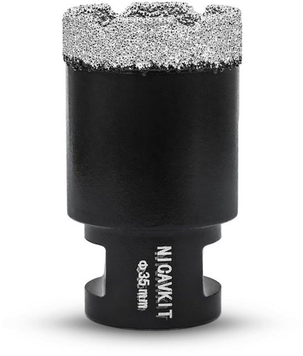 Diamanttegelboor - Gatenzaag - Precisie Boren - Vacuüm Gesoldeerd - 35 mm M14 - Zilver