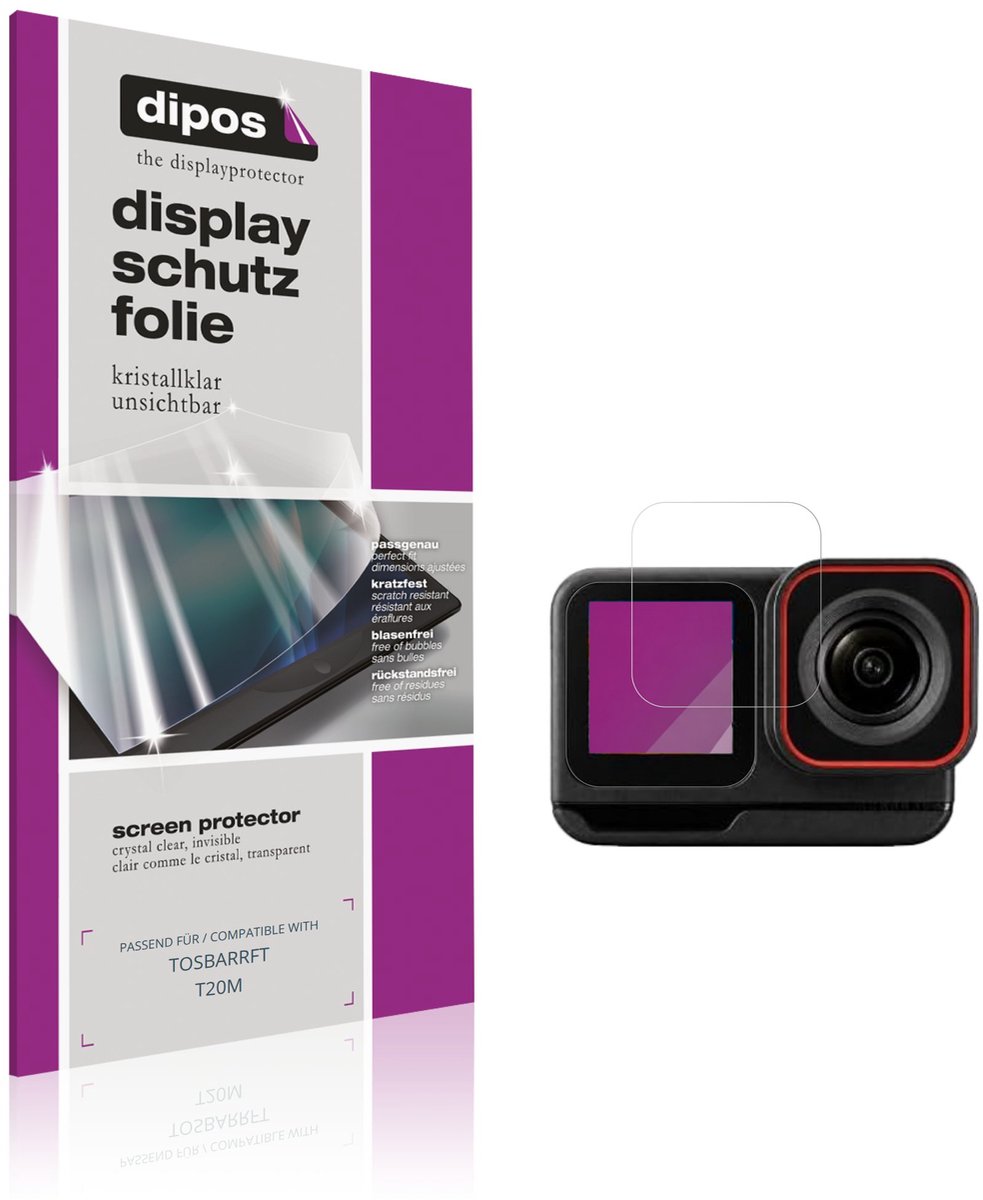 dipos – 4x Beschermfolie geschikt voor TOSBARRFT T20M Buitenkant | Krasbestendige & heldere Screenprotector Ultra-Thin