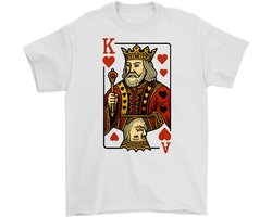 Casino Shirt – King of Hearts – Speelse Outfit – Unisex T-Shirt voor Dames & Heren – Leuk Cadeau