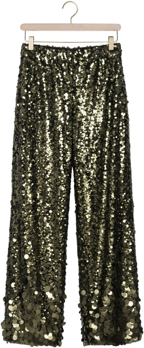 DANTE6 Saluz Sequins Pants Broeken Dames - Groen - Maat 38