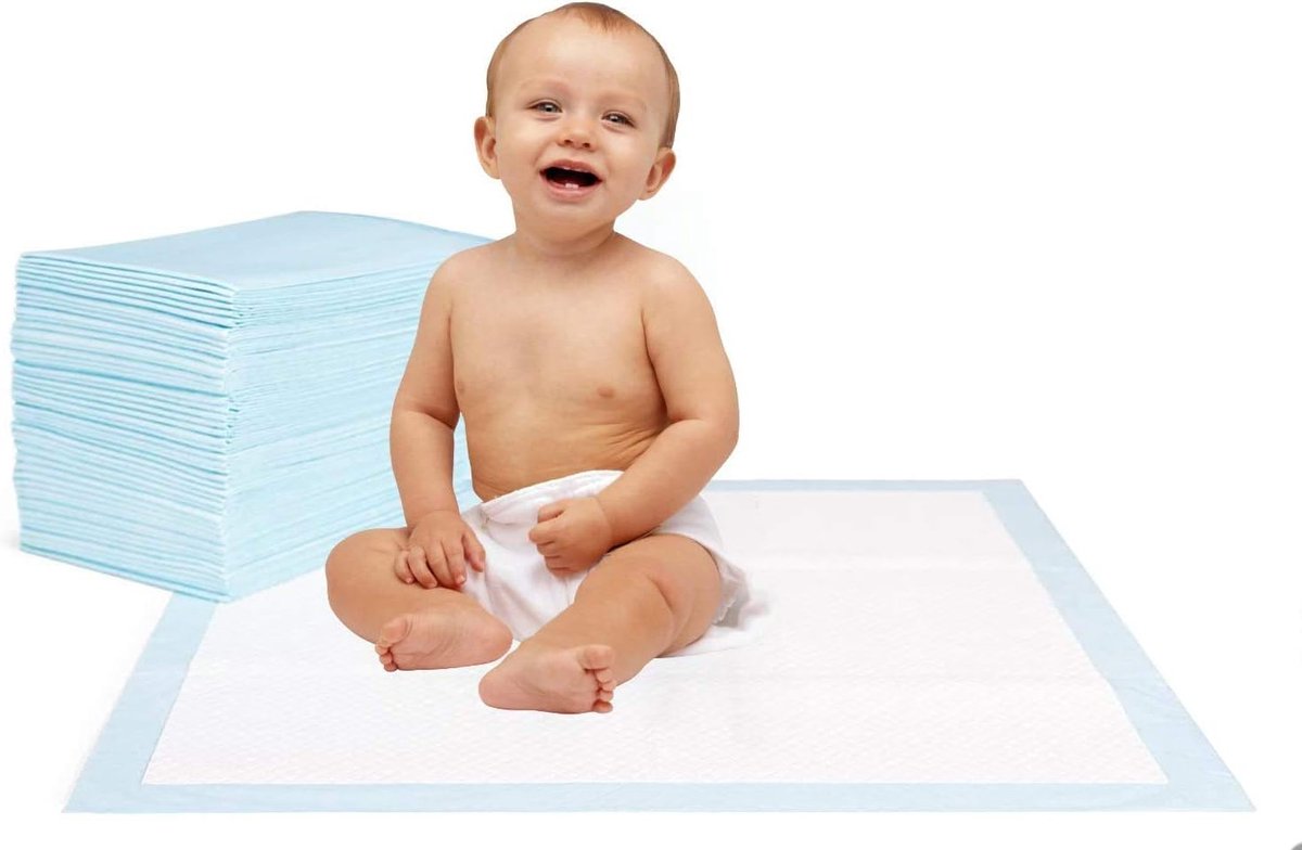 Ziekenonderlegger voor mensen met blaaszwakte, 100 stuks, 6-laags absorberende incontinentieonderlegger 40 x 60 cm, ideaal ook voor baby's of als puppyonderlegger