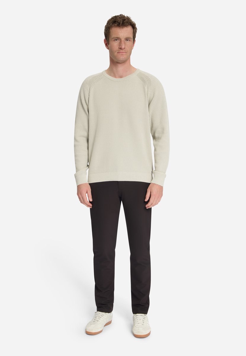 Pullover met ronde hals en tuck stitch