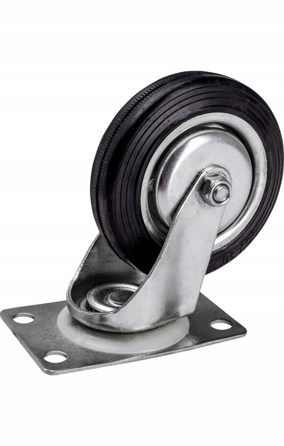 Draaiend Zwenkwiel voor Transportkar, Rubber & Metaal, 100mm