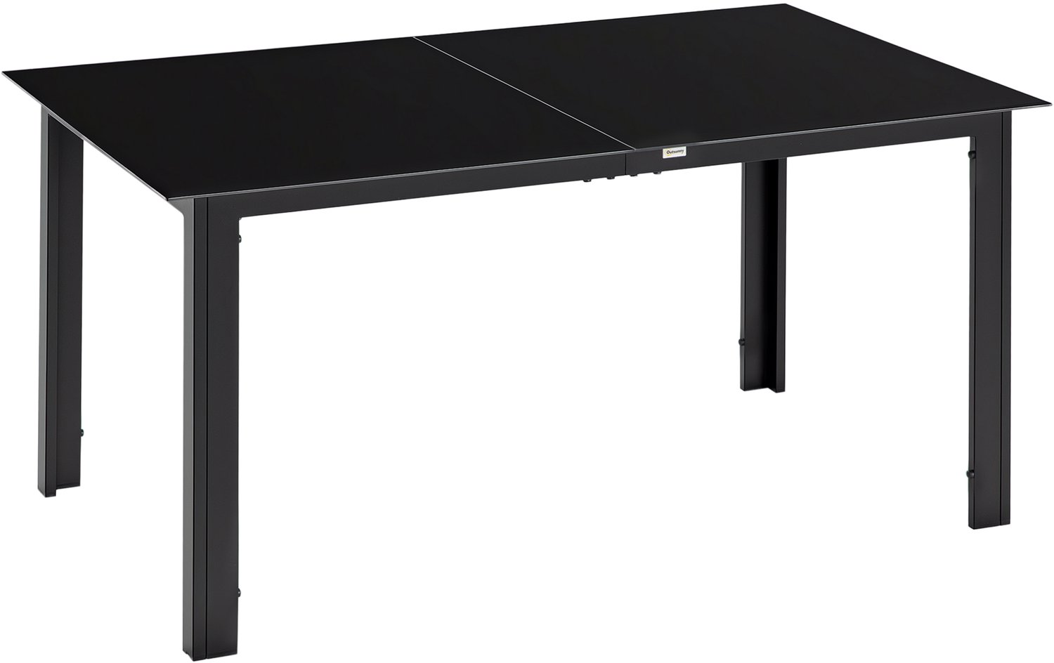 Outsunny tuintafel - aluminium - 150x90x74cm - zwart