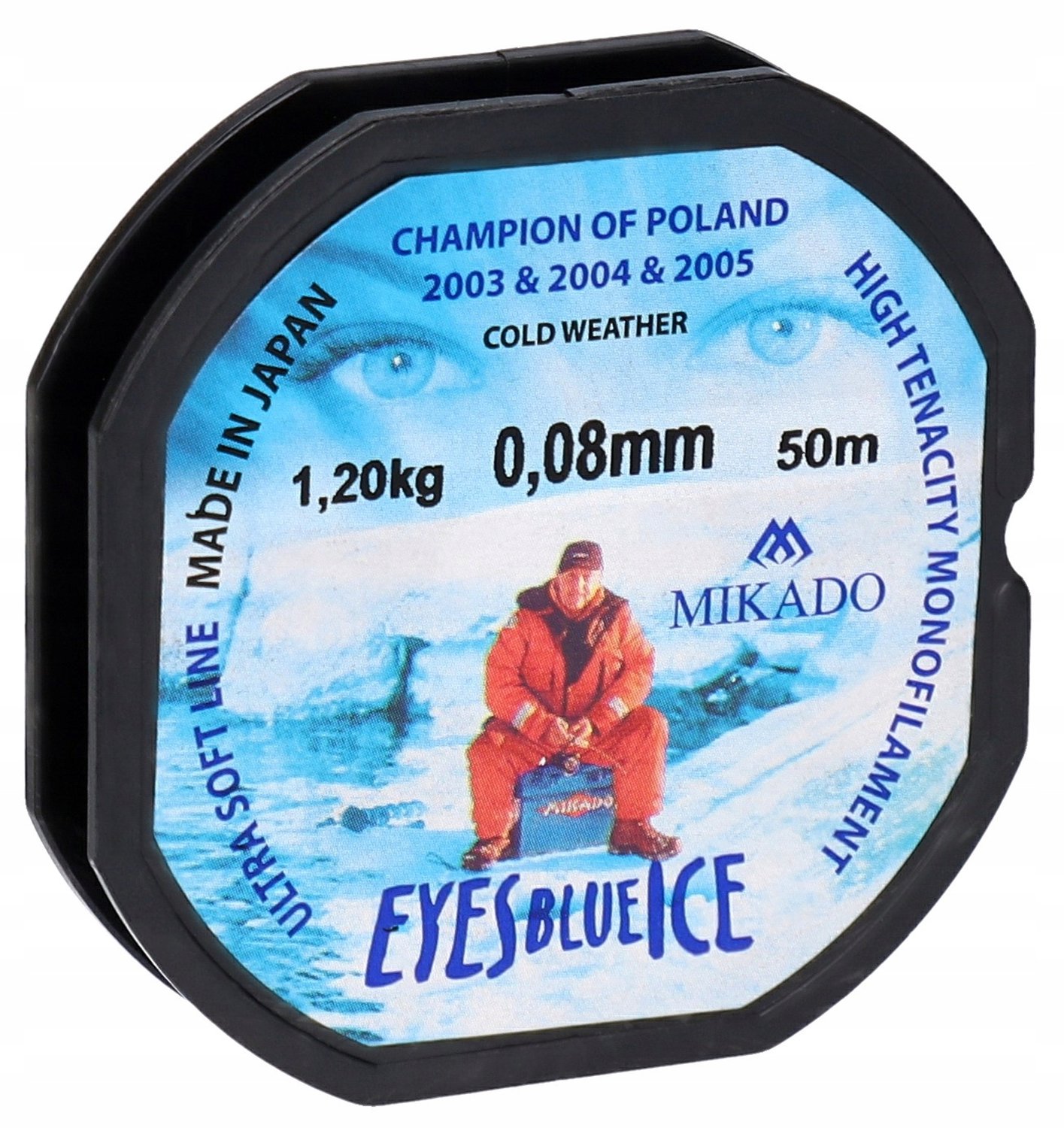 Mikado EYES BLUE ICE IJsvisserij Lijn 0.16mm/50m - 3.80kg Trekkracht