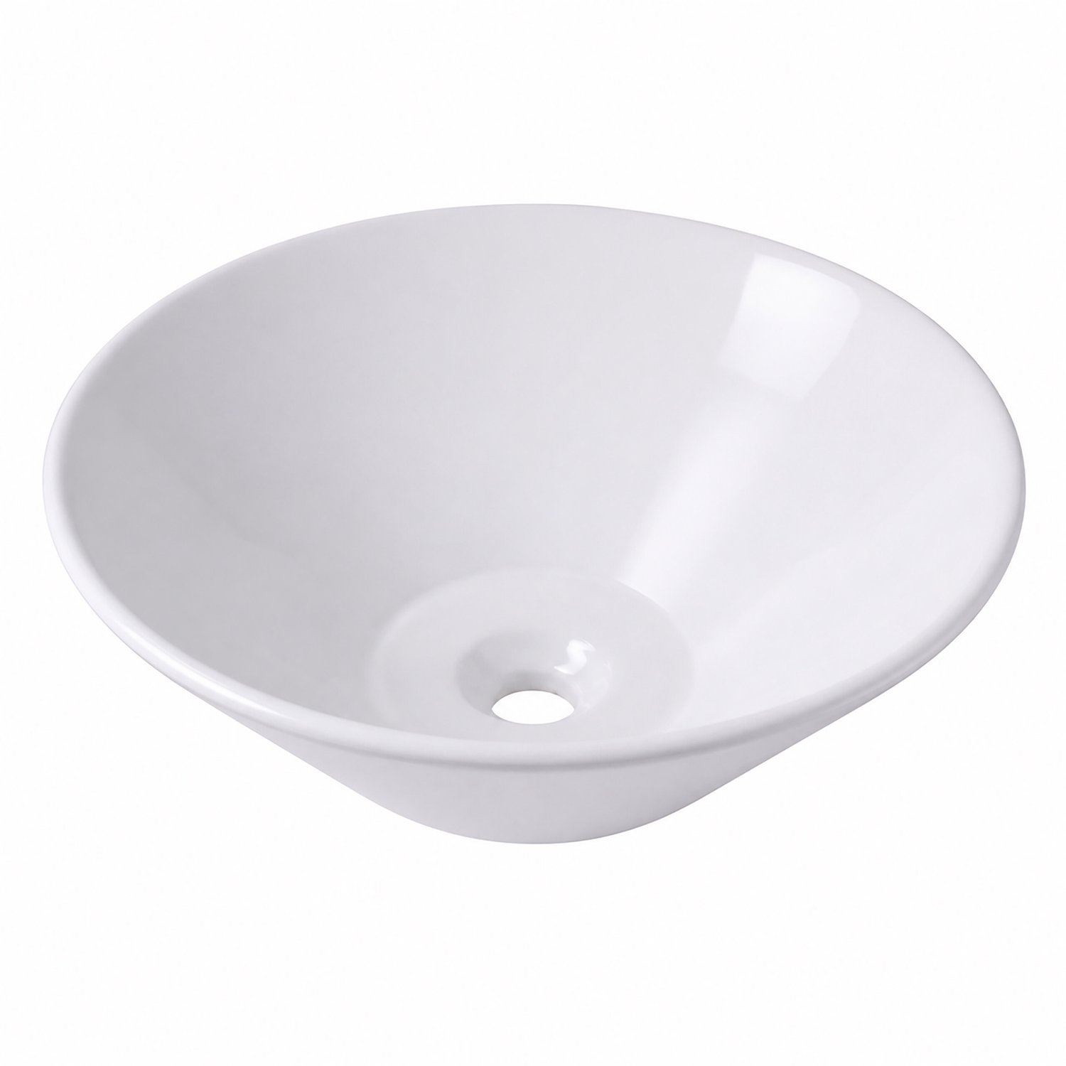 Waskom opbouw - 15 x 41,5 cm - zonder kraangat - wit