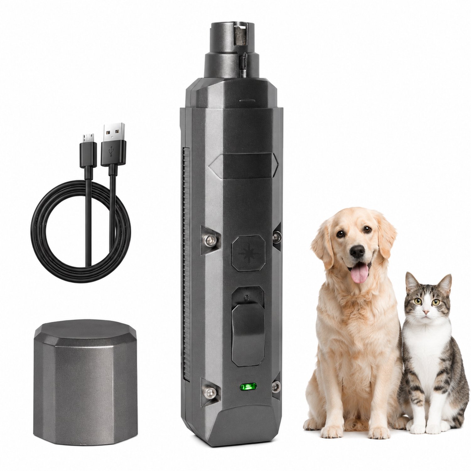 Elektrische nagelknipper voor honden en katten - J2 grijze basisvariant - Nagelverzorging - Per stuk verpakt