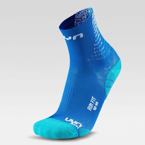 UYN RUN FIT Hardloopsokken Heren Turquoise Maat 38-41
