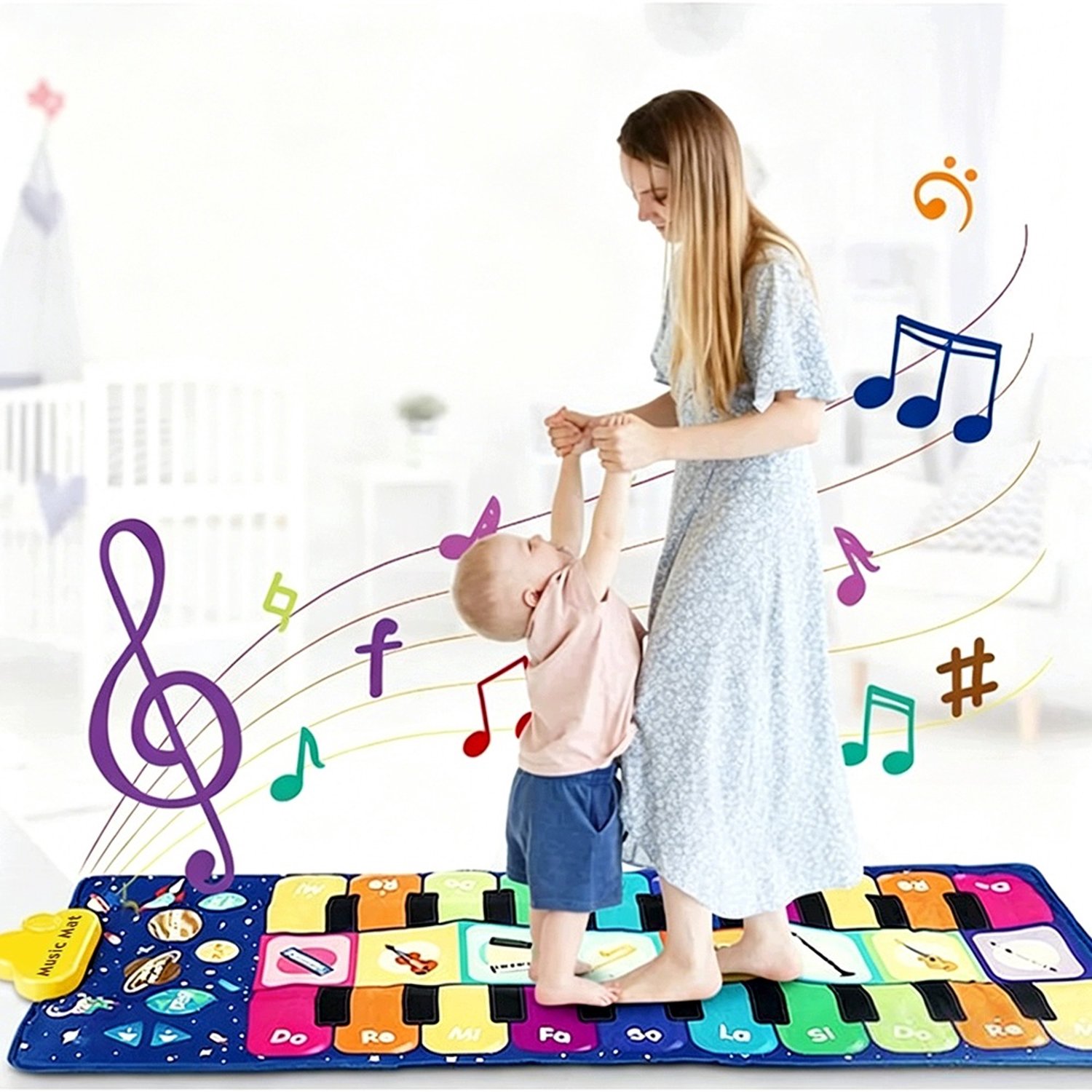 Muzikale Dansmat Piano - Interactief Speelkleed 120x40 cm