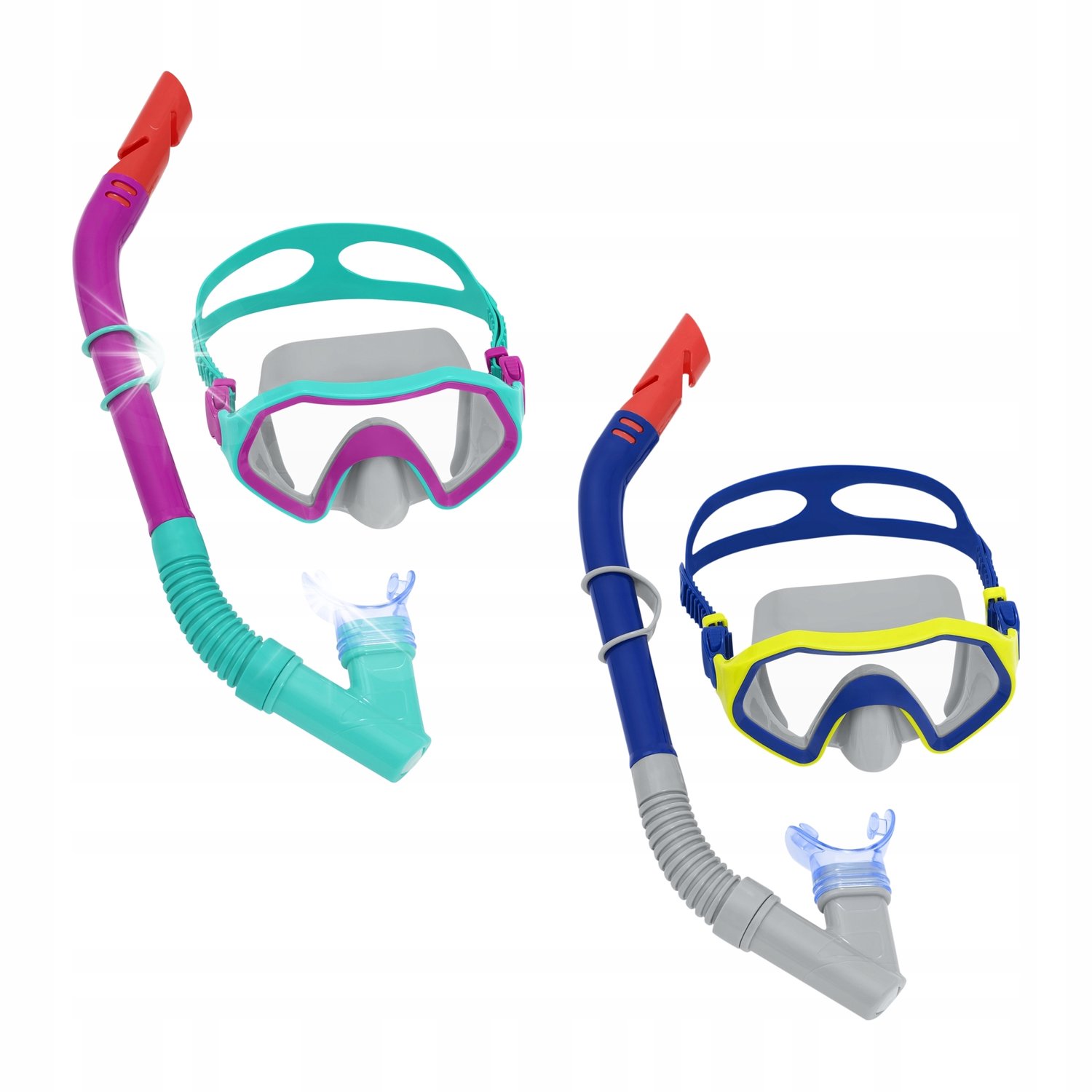 Duikset Kinderen: Zwembril met Snorkel, Leeftijd 7+, Blauw
