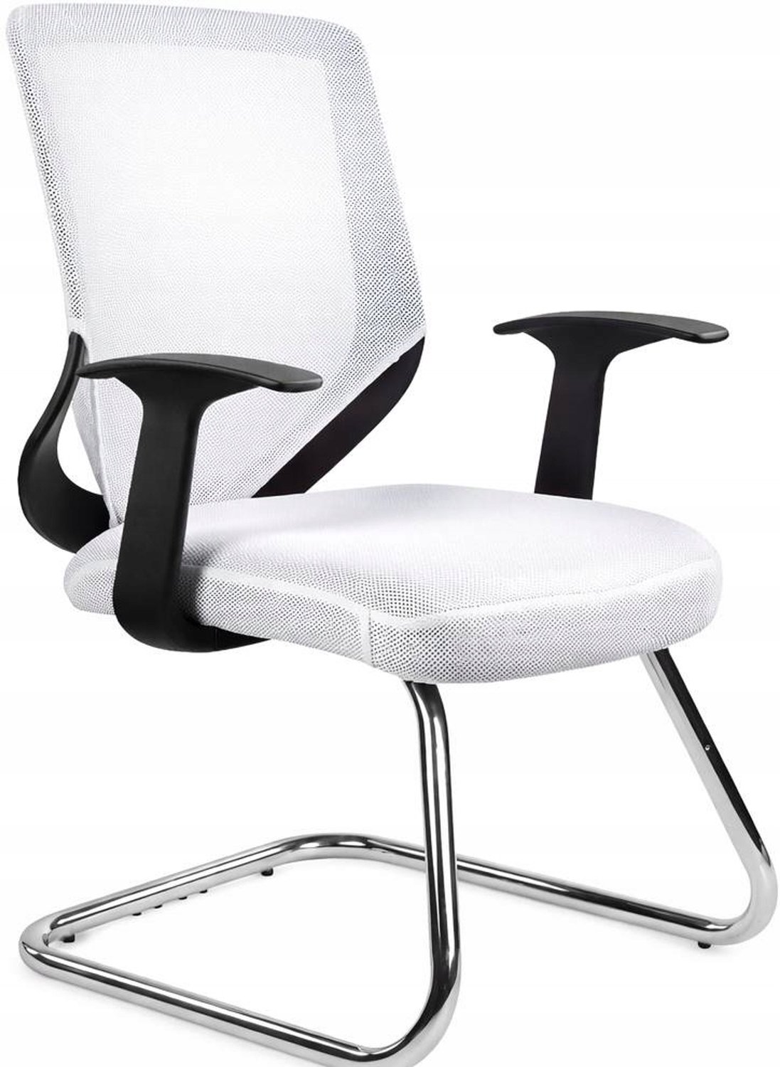 Unique Mobi Skid Conferentiestoel Wit - Ergonomisch en Ademend