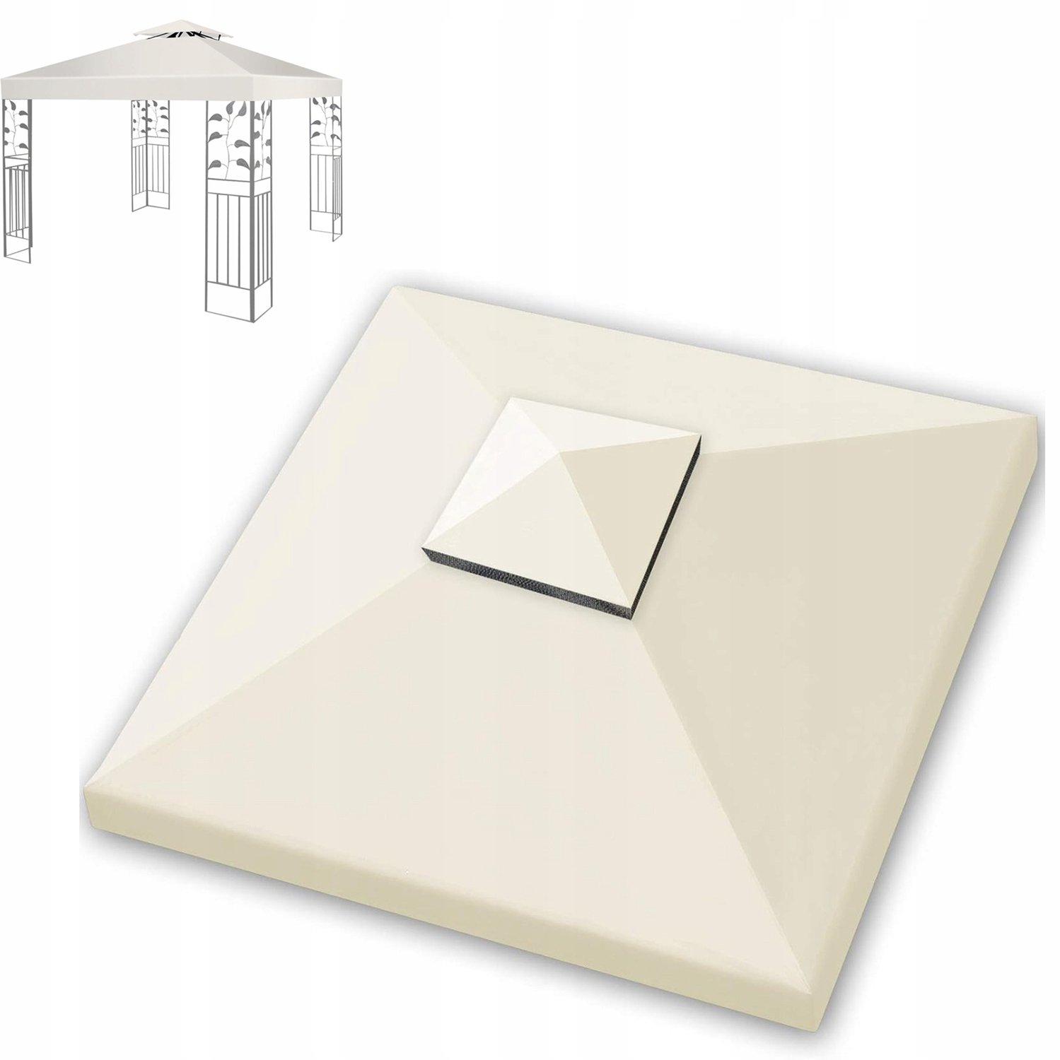 3x3m Vervangend Dak voor Partytent/Paviljoen - Beige