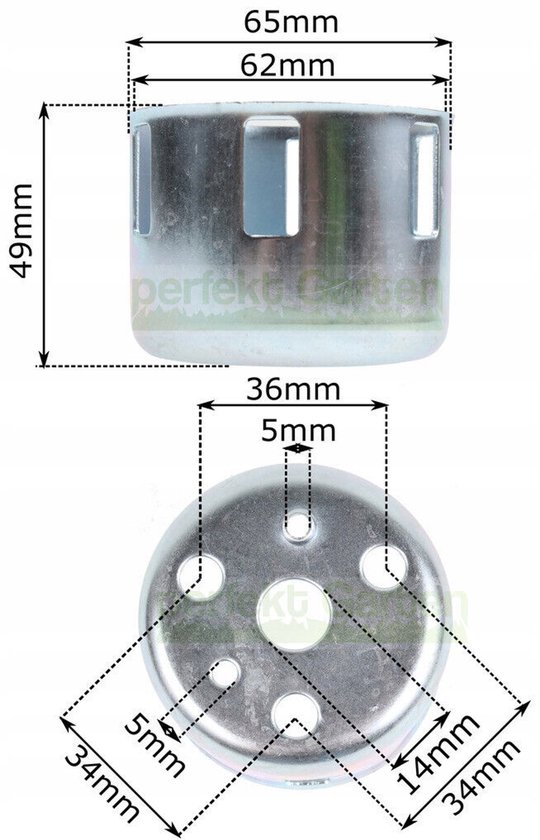 startmechanisme met terugtrekmechanisme + beker voor Honda-motor 5,5-6,5 HP GX120, GX140, GX160, GX200 — afbeelding 3