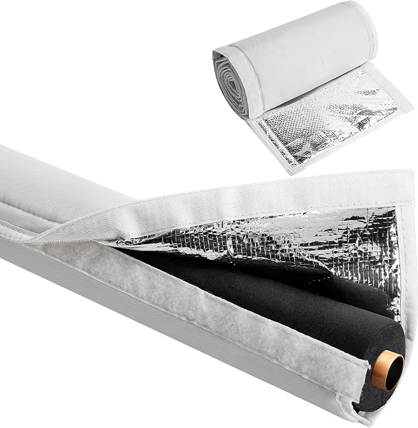 Beschermhoes voor airconditioningleidingen – Oxford stof – 183 × 26 cm – Waterdicht en zonbestendig – Beschermt tegen vorst en condens – Voor buiten – Wit