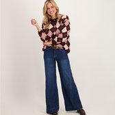 Je m'appelle Dames Broek Wide leg fit Met stretch - Blauw - Maat S
