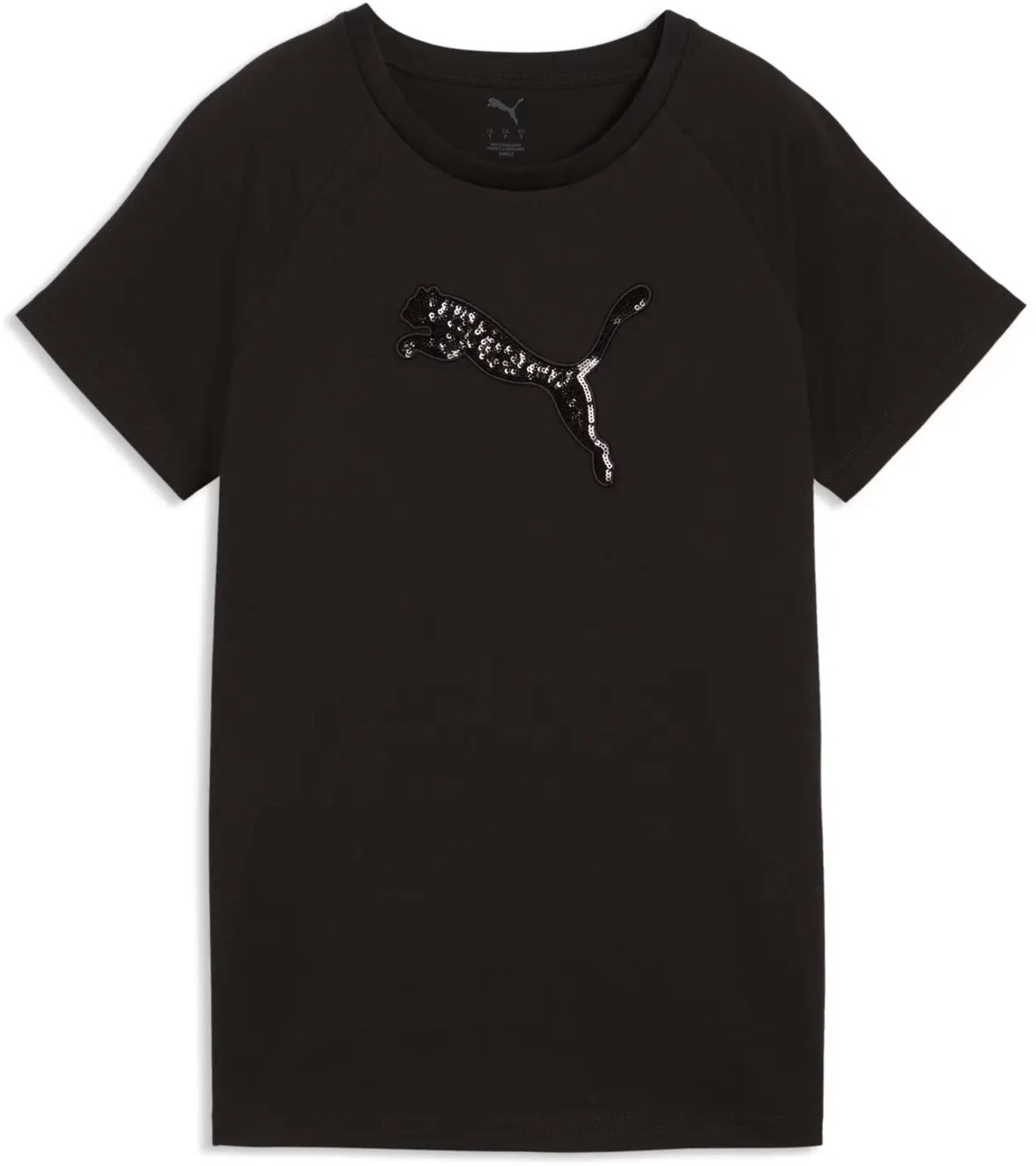Geborduurd dames-T-shirt Puma Cat Graphic Zwart