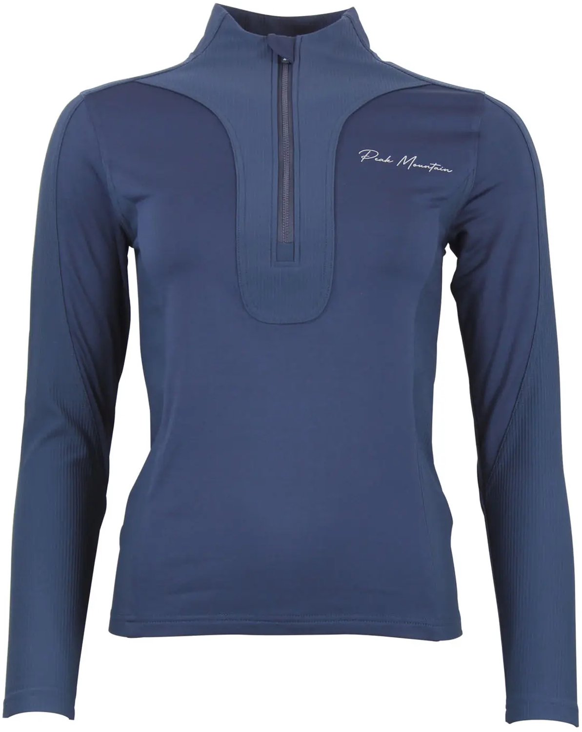 Dames met lange mouwen zip T-shirt Peak Mountain Aramis Blauw