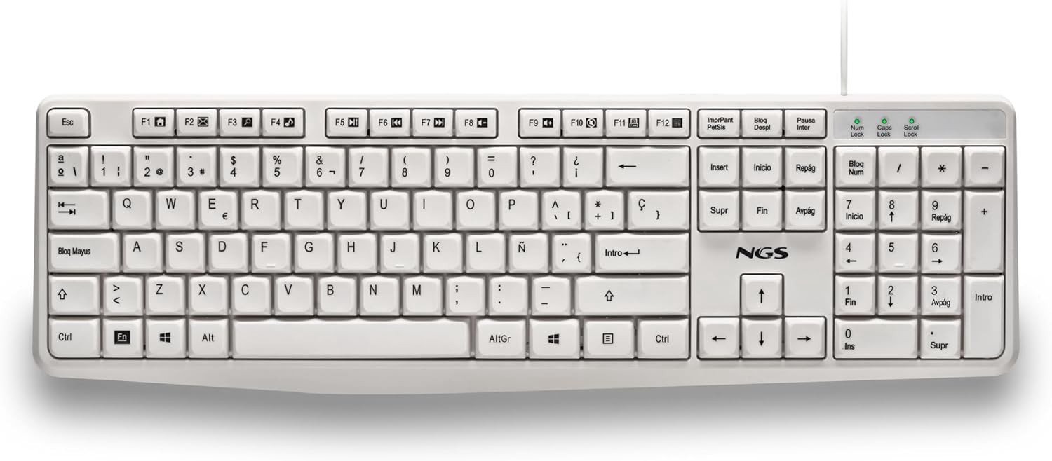USB-toetsenbord - Zwart - Standaard Formaat - Membraantoetsen met Multimediafuncties - Voor Thuis en Kantoor
