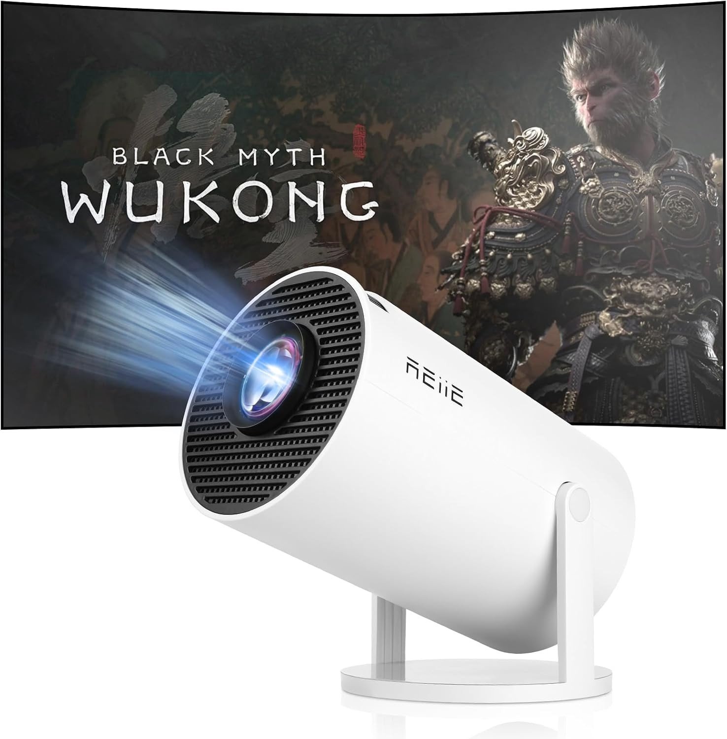Draagbare Mini-projector - Zwart - 40 tot 130 inch - Ultra-compact met 5G Wifi en Bluetooth 5.0 - Voor Thuisbioscoop en Mobiele Gebruik