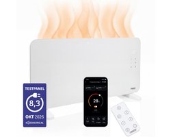Princess Glazen Paneelverwarmer 2000W+ - Smart Glass Panel Heater - Elektrische kachel 2000W - App-bediening - Elektronische Thermostaat - LED Touchscreen - Timer - Kinderslot - 348921
