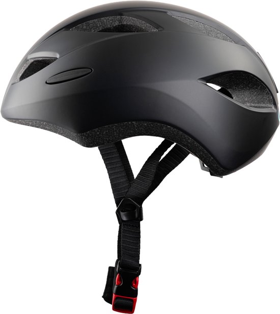 VINZ Sella Fietshelm Kind - Kinderfietshelm - EN1078 Goedgekeurd - 210 gram - Maat 52-55 cm - Mat Zwart — afbeelding 4