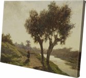 Landschap met twee bomen | Paul Joseph Constantin Gabriël | 1860 - 1867 | Canvasdoek | Wanddecoratie | 90CM x 60CM | Schilderij | Oude meesters | Foto op canvas