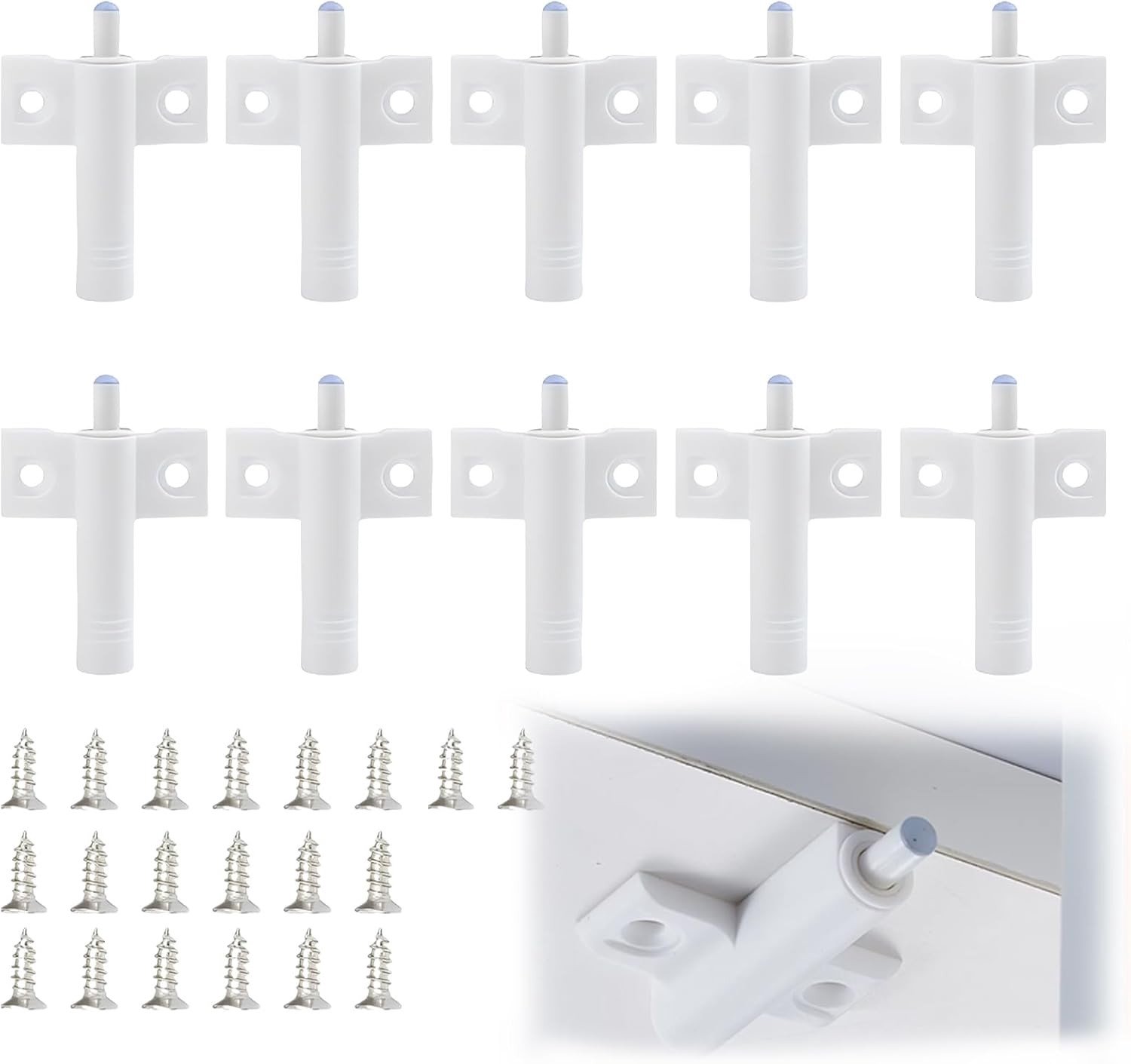 Premium Hydraulische Softclose Dempers voor Keuken- en Badkamerkasten - 10 Stuks, Stil en Soepele Sluiting, Eenvoudige Installatie voor Deuren en Lades