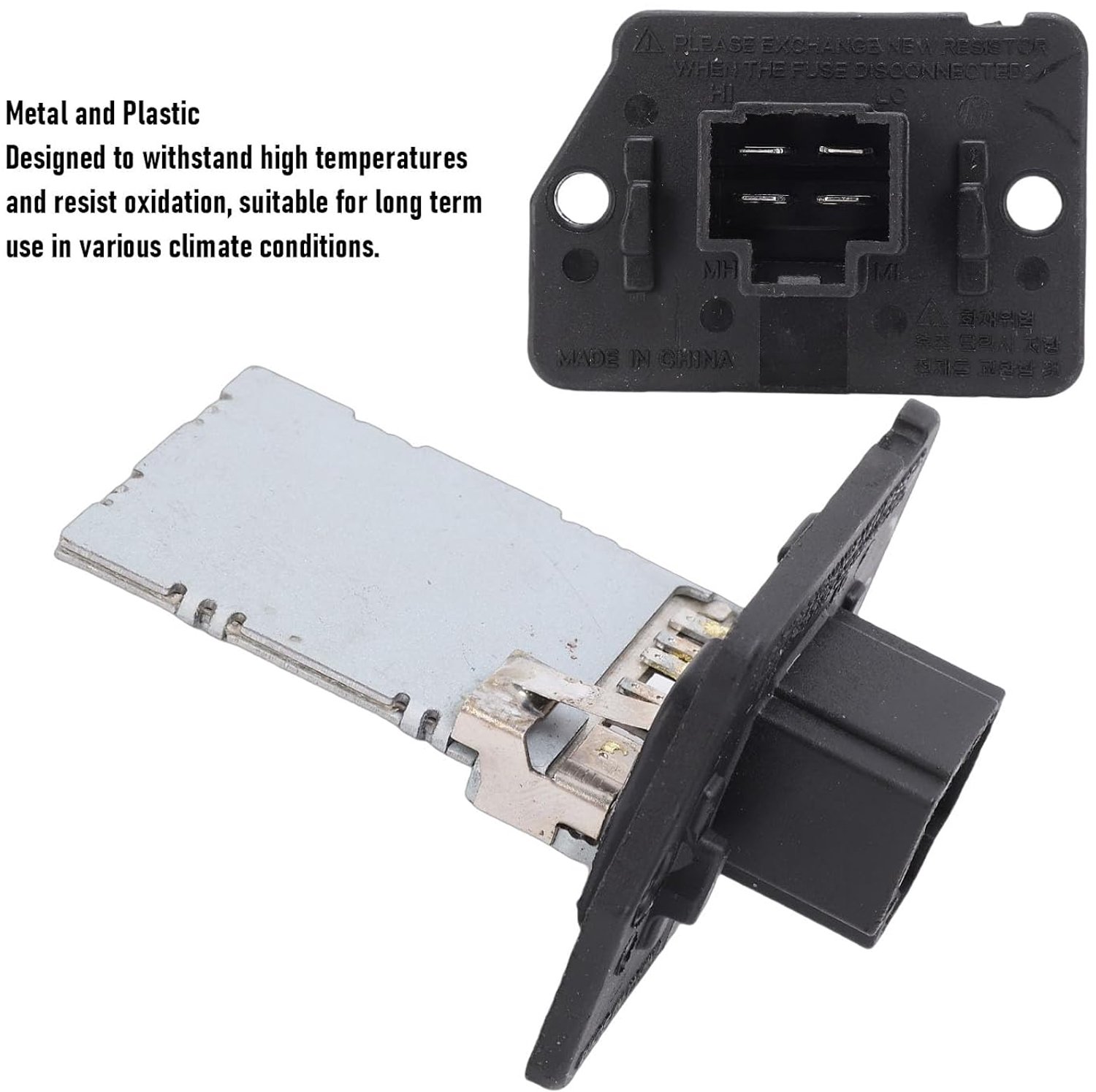 RU656-GC HVAC-ventilatorweerstand, 4-pins Terminalvervanging voor Elantra, GT, Santa Fe, Optima, Soul, Forte