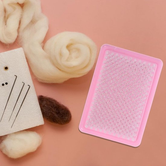 2 Stuks Felting Brush Mat met Plastic Basis Multi-purpose Wool Naaldviltgereedschap voor Nauwkeurige Vezeluitlijning Zachte Huishoudelijke Reinigingsborstel voor Kleding DIY — afbeelding 5