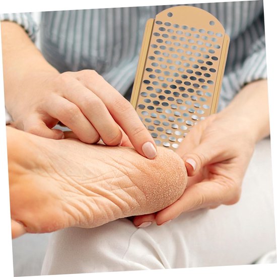2 Stuks Delige Voetrasp voor Dode Huid met Dubbelzijdig Schurend Oppervlak Comfortabele Handgreep Duurzame Materialen Compact voor Pedicure Reizen Effectieve Eeltverwijderaar — afbeelding 3