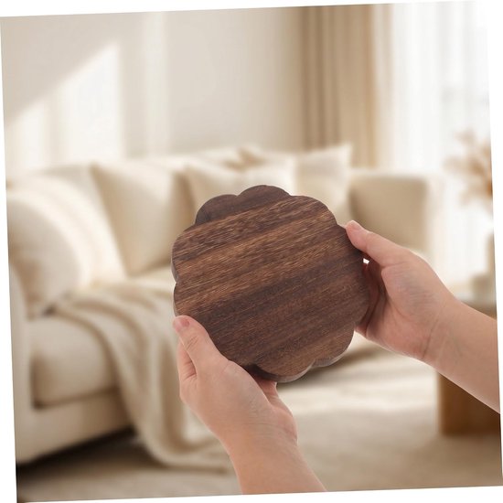 3 Stuks Delige Houten Plantenstandaards met Geschulpte Compacte Voetenbankjes voor Vochtbescherming Decoratieve Presentaties Geschikt voor Kleine Potten in Huis Keuken Kantoor — afbeelding 5