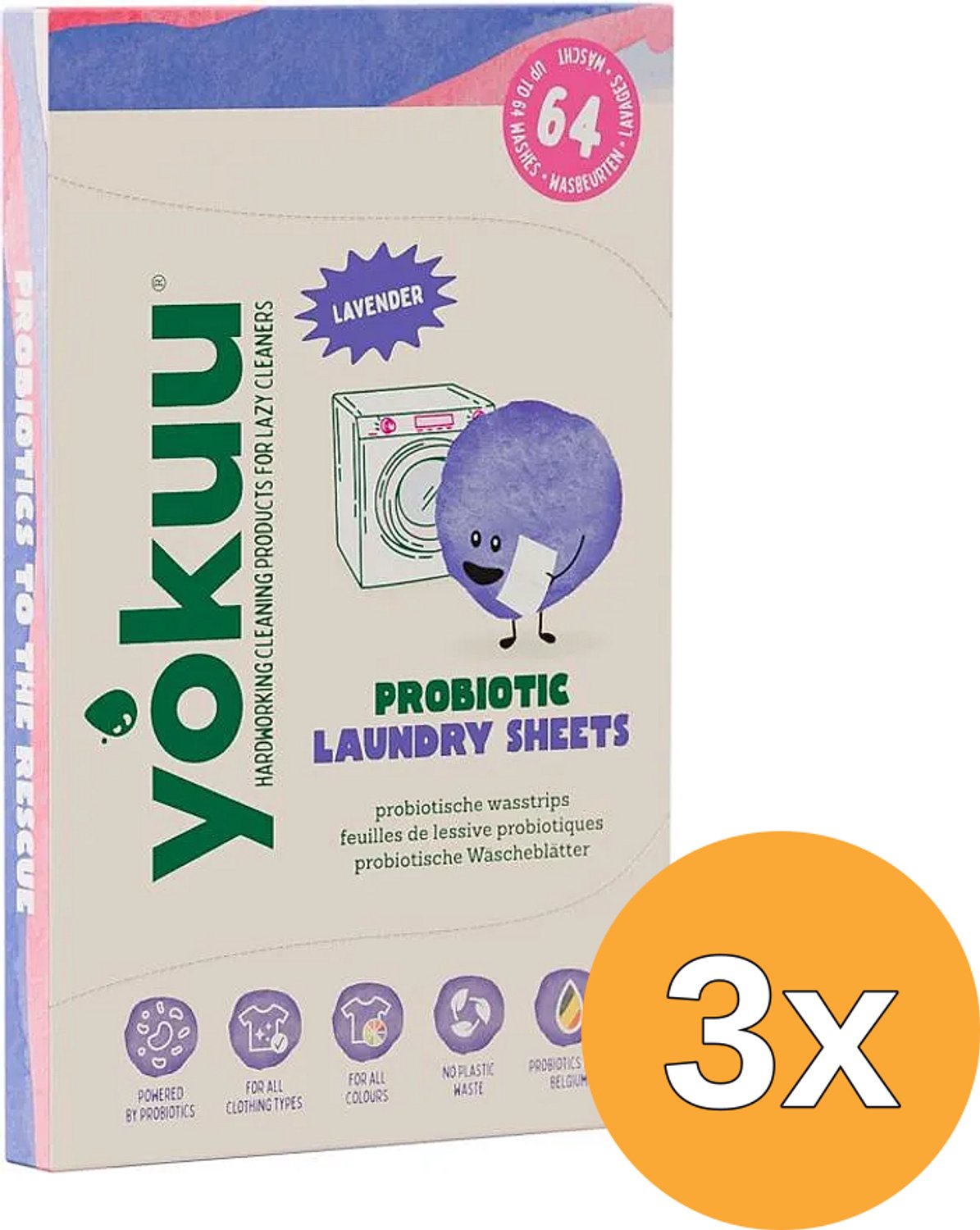 3x Yokuu Wasstrips Lavendel (96 gr)