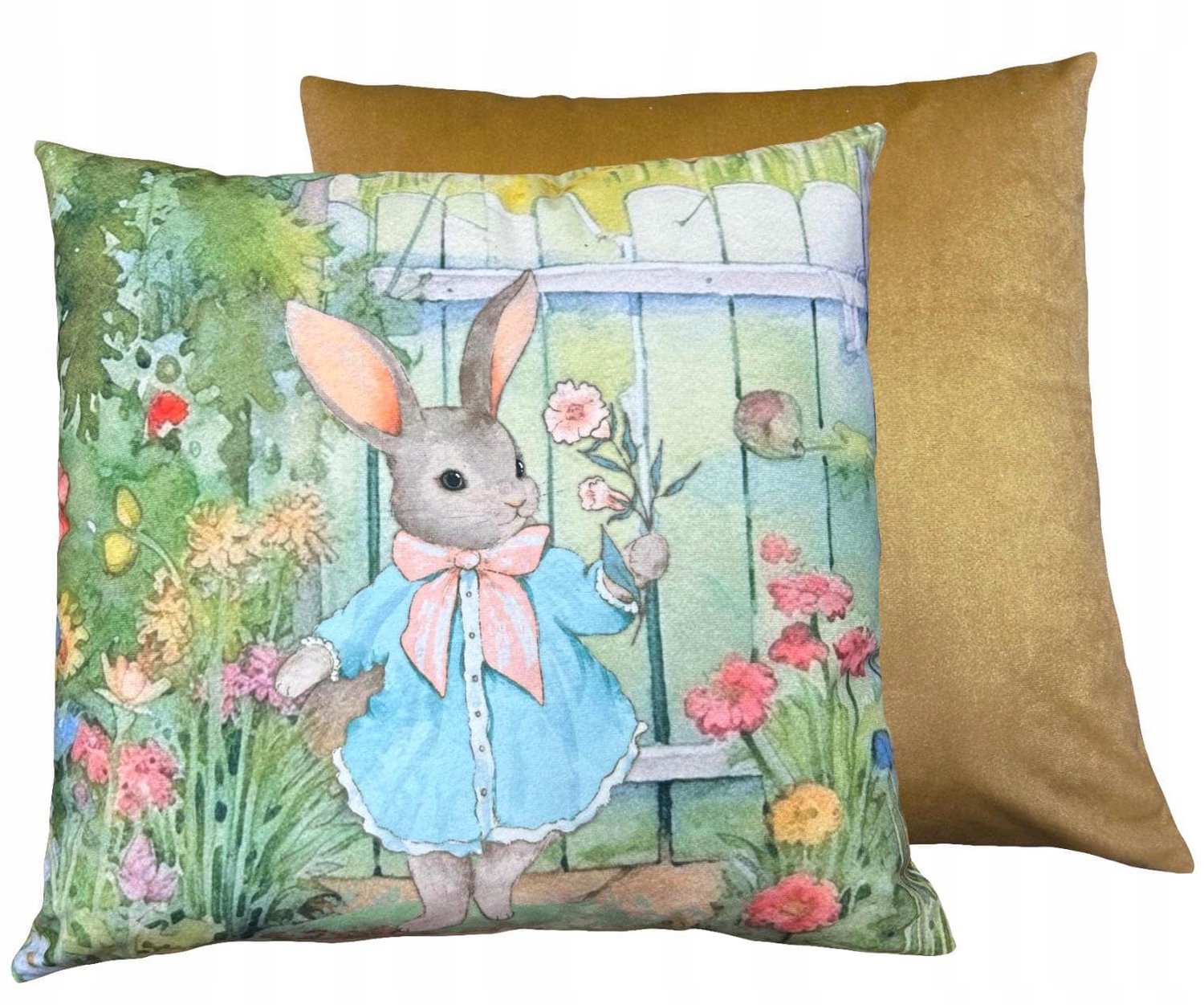 Decoratieve Kussenhoes 45x45 cm - Zacht Velours met Paasprints