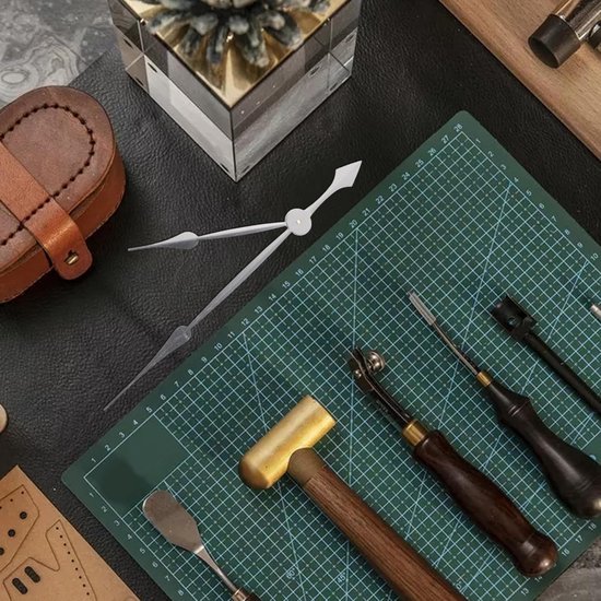10 Stuks Delige Zilveren Aluminium Wijzers met Lange As voor Wandklok DIY Vervangingsonderdelen voor Grote Decoratieve Geschikt voor Woonkamer Kantoor Slaapkamer — afbeelding 4