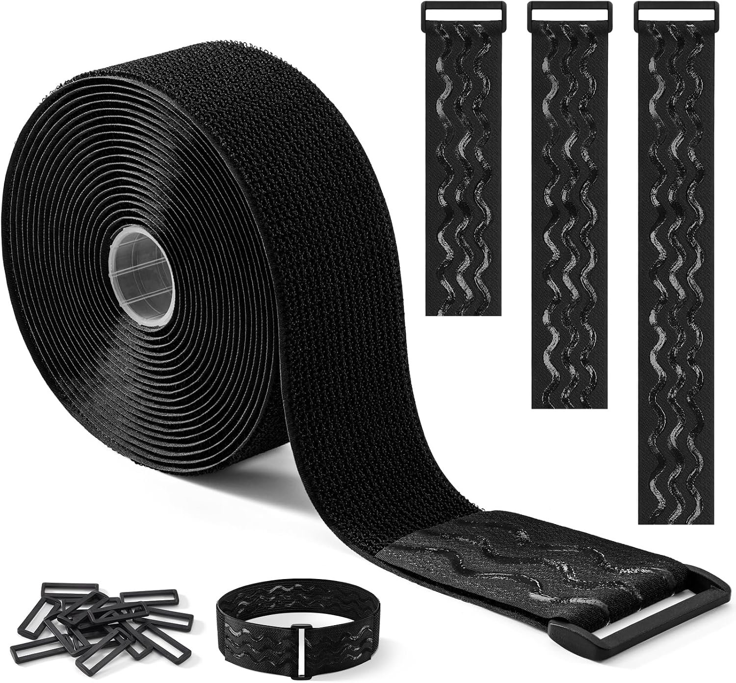 Sterke Klittenband Spanbanden met Antislip Rubberen Achterkant, 5cm x 5 m