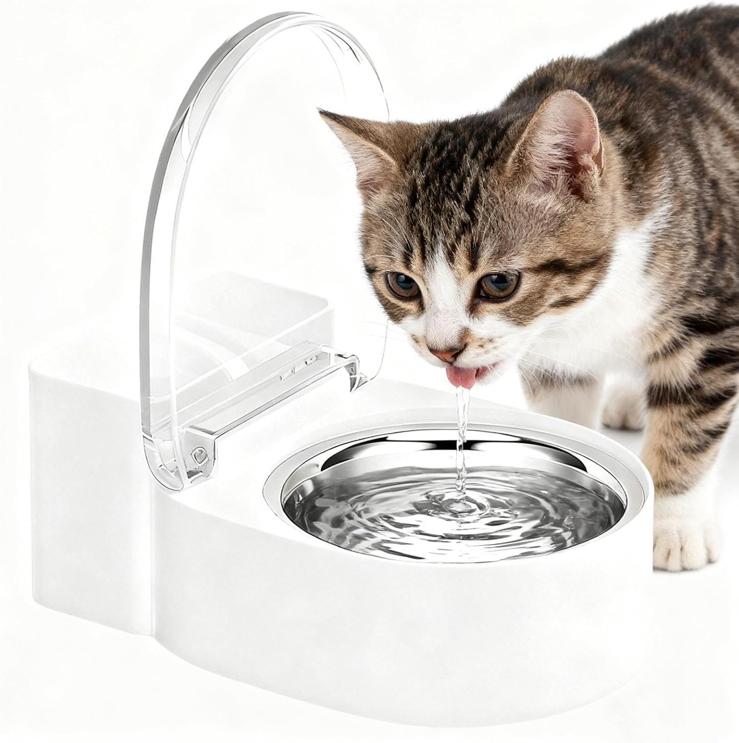 Katten Drinkbak Grappige Toiletvormige Drinkbak Zonder Morsen