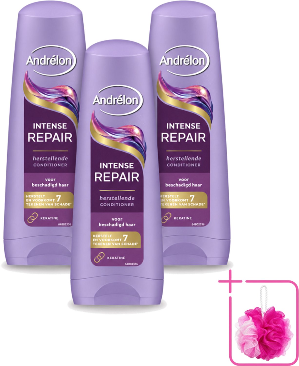3 x Andrélon – Conditioner – Intense Repair – 200 ml - Bulkverpakking - Haar herstellen - Douchemop - Haar beschermen