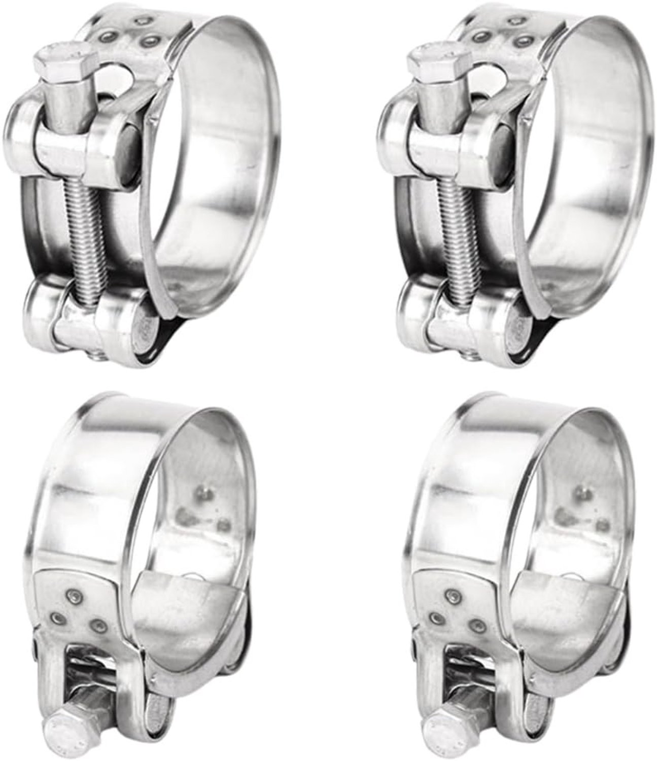 Verstelbare RVS Slangklemmen 44-47 mm - 4 Stuks - Voor Slangen, Pijpen en Uitlaten - Duurzaam en Roestvrij