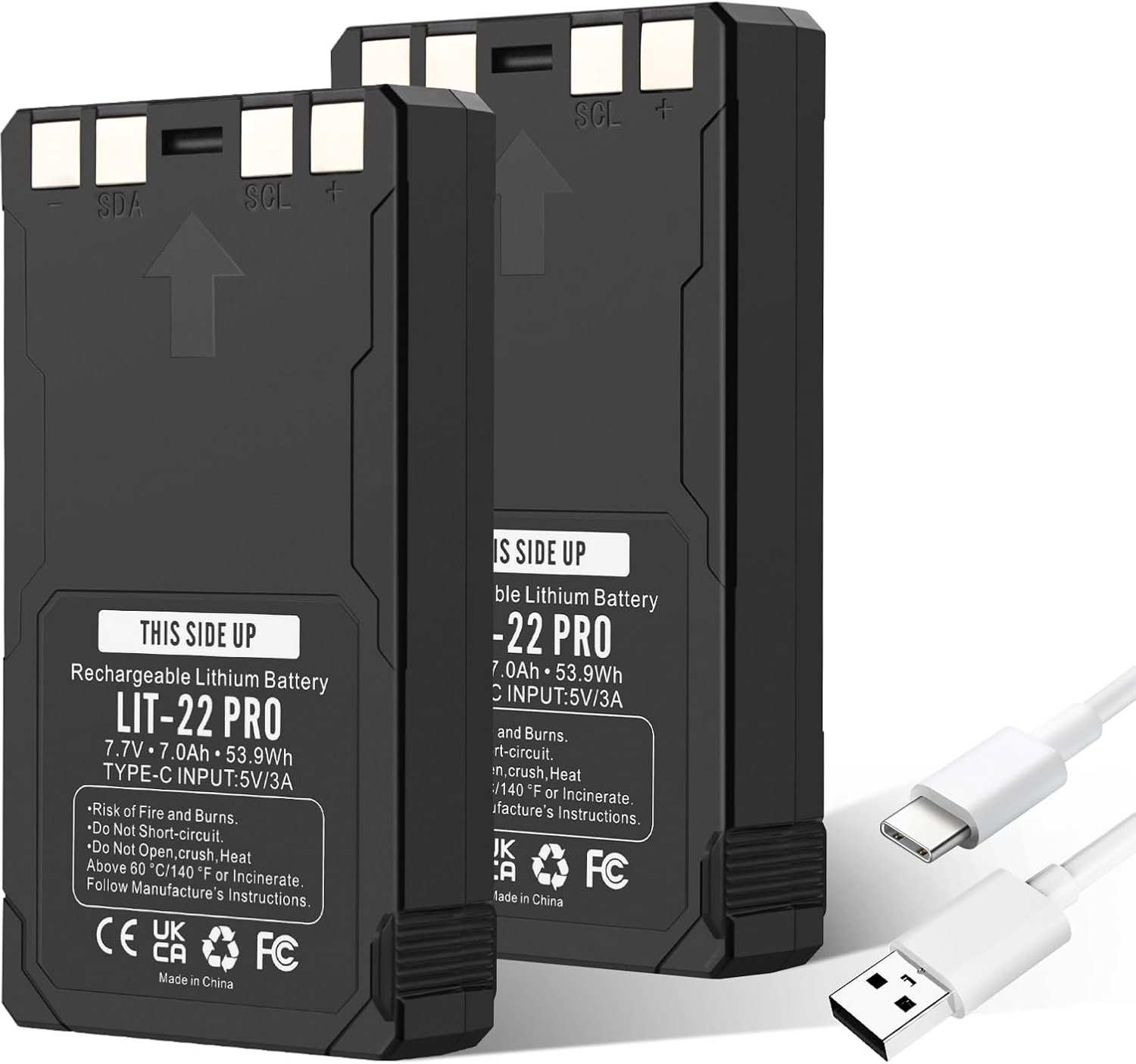 2pcs LIT-22 Pro Rechargeable Batteries Replacement for SPYPOINT LIT-22 Pro Rechargeable Lithium Battery Compatible - ShopVlot