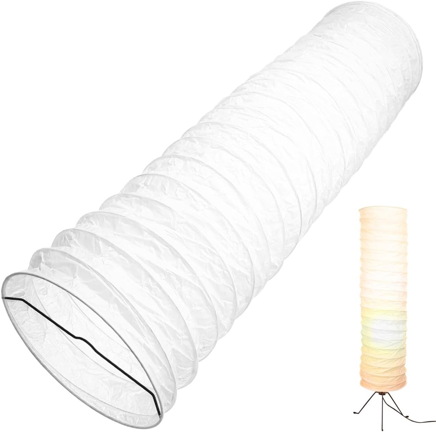 Stijlvolle vloerlamp van papier voor slaapkamer en woonkamer met moderne Nordic uitstraling en sfeervolle verlichting